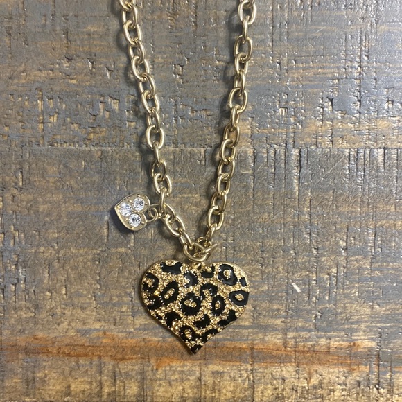 Guess Jewelry - Guess leopard heart necklace